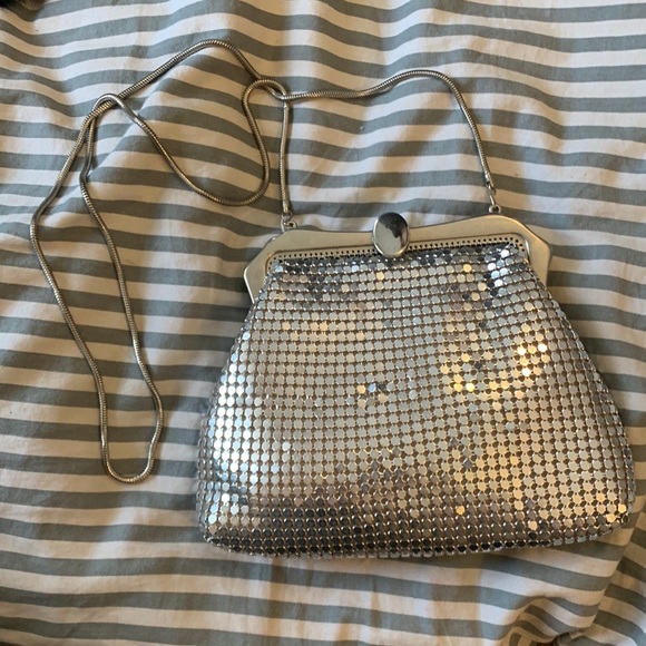 Vintage silver sequin evening bag - Picture 1 of 2